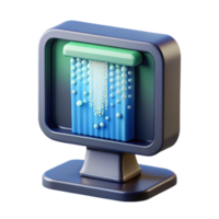 Maravilhoso tradicional uma vintage computador monitor exibindo uma em cascata cascata do binário código, pixel arte estilo, Sombrio iluminação detalhado png