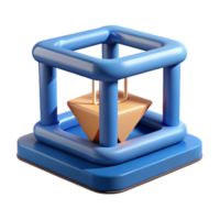 stunning artistic A 3D printer creating a complex geometric shape, layer by layer, time-lapse photography style professional png
