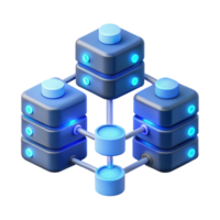 extraordinary artistic A network of interconnected servers, glowing with activity, data streams flowing between them, lit by cool blue server lights original png