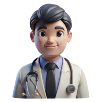extraordinary minimalist A doctor with a stethoscope and a compassionate expression, softly lit hospital room, medical photography style high resolution png