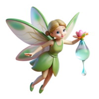 magnificent minimalist A delicate fairy with hummingbird wings collecting dewdrops, soft lighting, macro photography style authentic png