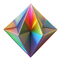 beautiful rustic An array of geometric prisms refracting light into a spectrum of colors, brightly lit, op art style original png