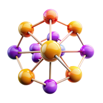 sereno artístico un red de interconectado nodos pulsante con energía, resumen estilo, vibrante y dinámica colores detallado png