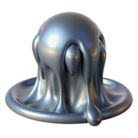 elegant contemporary A cascade of flowing, liquid mercury, reflecting a distorted image of the surrounding environment, surrealist style high quality png
