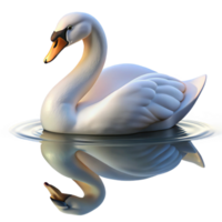 impressive vintage A graceful swan gliding across a still lake, serene setting, soft lighting, elegant reflection authentic png