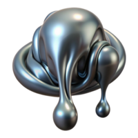 wonderful abstract A cascade of flowing, liquid mercury, reflecting a distorted image of the surrounding environment, surrealist style 4K png