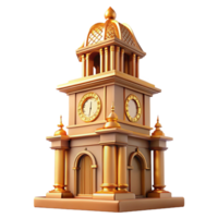 elegant modern A towering Art Nouveau clock tower, intricate details, warm golden light, ornate style, high resolution png
