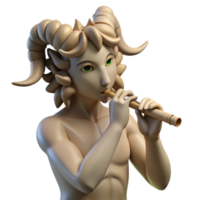 impressive creative A satyr playing a flute in a forest glade, dappled sunlight, Rococo style professional png