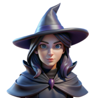 magnificent rustic Portrait of a mysterious witch with a pointed hat and flowing robes, dark and moody lighting, fantasy art style professional png