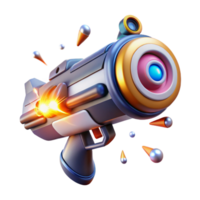 beautiful vintage A futuristic weapon disintegrating a target, explosive, bright lighting, sci-fi art style detailed png