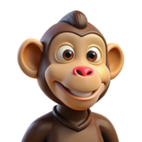 beautiful rustic Portrait of a curious monkey with a mischievous grin, jungle canopy lighting 4K png