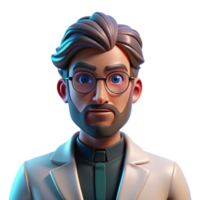 wonderful creative A portrait of a scientist with intense focus, illuminated by the glow of a computer screen, cyberpunk style high resolution png