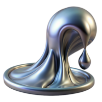 vibrant rustic A cascade of flowing, liquid mercury, reflecting a distorted image of the surrounding environment, surrealist style 4K png