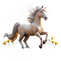 serene abstract A majestic centaur galloping through a field of wildflowers, sunlight streaming through the clouds, romantic style authentic png