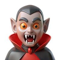 elegant creative A vampire with sharp fangs and piercing red eyes, dimly lit castle, gothic horror style genuine png