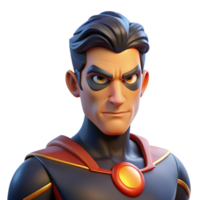 beautiful rustic Portrait of a powerful superhero with glowing eyes and a determined expression, dynamic, comic book style lighting professional png