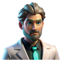 dramatic modern A portrait of a scientist with intense focus, illuminated by the glow of a computer screen, cyberpunk style exclusive png