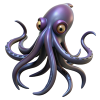 beautiful traditional A giant squid lurking in the inky blackness of the deep ocean, its tentacles reaching out into the unknown, in a terrifying horror style professional png