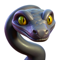 serene abstract Portrait of a slithering snake with hypnotic eyes, dark, mysterious lighting 4K png