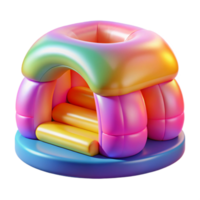 impressive abstract An inflatable structure, translucent material, vibrant colors, playful, experimental style detailed png