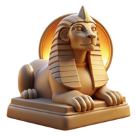 wonderful minimalist A beautiful sphinx with intricate hieroglyphic markings, desert sunset lighting, Art Deco style high resolution png