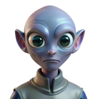 stunning rustic Portrait of an alien with large eyes and grey skin, a curious expression, soft sci-fi lighting, cinematic style high resolution png