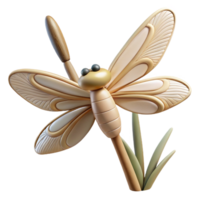 impressive classic A delicate dragonfly perched on a reed, macro photography, intricate details, high resolution png