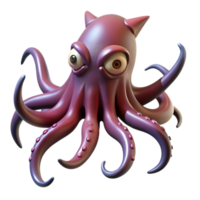 extraordinary artistic A giant squid lurking in the inky blackness of the deep ocean, its tentacles reaching out into the unknown, in a terrifying horror style professional png