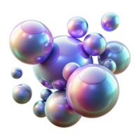 vibrant traditional A field of iridescent bubbles, floating in zero gravity, lit by a soft, diffused light high resolution png