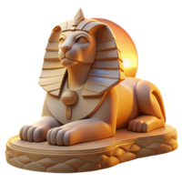 impressive vintage A beautiful sphinx with intricate hieroglyphic markings, desert sunset lighting, Art Deco style detailed png