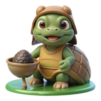 extraordinary minimalist A kappa lurking in a river, turtle shell and bowl-shaped head, mischievous and dangerous, Japanese folklore style genuine png