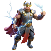 extraordinary creative Thor summoning lightning, epic scale, dramatic lighting, fantasy art style genuine png