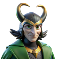 vibrant classic A mischievous Loki transforming into a raven, dark and mysterious, Norse mythology style high quality png