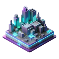 extraordinary rustic A microscopic view of a circuit board forming a city, glowing neon lines, cyberpunk style, highly detailed, professional png