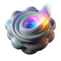stunning modern A cloud of iridescent dust particles, swirling in a vortex, lit by a hidden, multicolored light source high resolution png