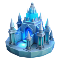 wonderful rustic An ice palace with intricate carvings, cool blue light, Art Deco style, exclusive png