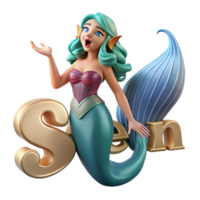beautiful rustic A siren luring sailors with her enchanting song, misty and ethereal, Art Nouveau style genuine png