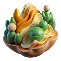 elegant minimalist An abstract representation of nature, using organic shapes and flowing lines, lit by a warm, natural light authentic png