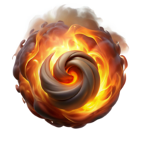 impressive creative A swirling vortex of smoke and fire, illuminated by a dramatic, contrasting light, fantasy art style authentic png