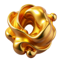 elegant creative A dynamic flow of liquid gold, forming intricate patterns, illuminated by a warm, golden light high resolution png