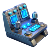 beautiful rustic A futuristic control panel with glowing buttons and displays, complex and intricate design, lit by a soft, blue light high resolution png