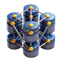 extraordinary modern A network of interconnected servers, glowing lines and nodes, data visualization style professional png