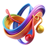 wonderful traditional An abstract representation of music, using flowing lines and vibrant colors, lit by a pulsating, rhythmic light genuine png