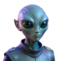 vibrant rustic Portrait of an alien with iridescent skin and large, black eyes, cool, otherworldly lighting, science fiction style high resolution png