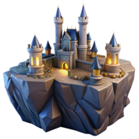 magnificent creative A castle built into a cliff face, fantasy setting, dramatic lighting, genuine png