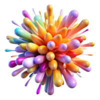 extraordinary artistic A dynamic explosion of colorful particles, emanating from a central point, lit by a bright, flashing light, abstract expressionism high resolution png