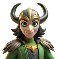 elegant artistic A mischievous Loki transforming into a raven, dark and mysterious, Norse mythology style detailed png