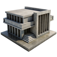 magnificent abstract A Brutalist concrete library, harsh shadows, minimalist style, high contrast black and white, premium png