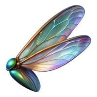 extraordinary artistic A close-up of a dragonfly's wing, macro photography, iridescent lighting detailed png