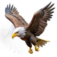 extraordinary abstract A majestic bald eagle soaring through a thunderstorm, dramatic lighting, realistic style, detailed feathers authentic png